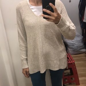 Oatmeal open knit sweater